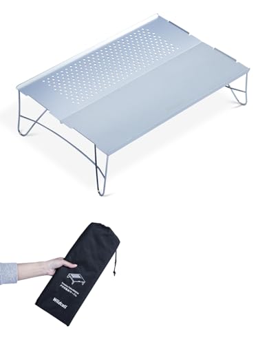 WildCall Ultralight Backpacking Folding Camping Table - Silver