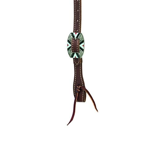 Weaver Leather Working Tack Browband Headstall, Rope Edge Hardware, Golden Chestnut, One Size, Model: 10-0587