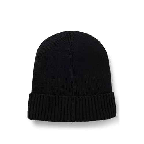 BOSS Mens Small Logo Cotton Blend Knit Hat