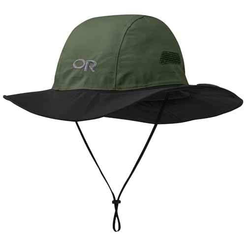 Outdoor Research Unisex Seattle Rain Hat, Fatigue/Black, L