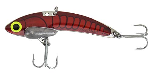 SteelShad Red Lipless Crankbait Fishing Lure for Bass, Walleye & Trout - 3/8 oz