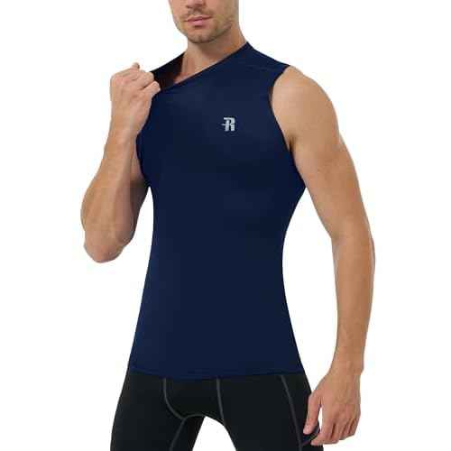 Runhit Sleeveless Compression Shirt Men Athletic Base Layer Shirts