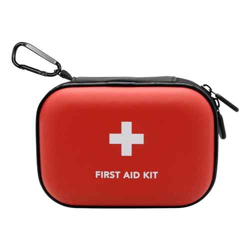 Faylapa Home Car Empty First Aid Bag, 6.2x4.7x1.9 inches Camping Waterproof Case for Travel, Boat, Office, Sports, Hiking, Outdoor (Bag Only)