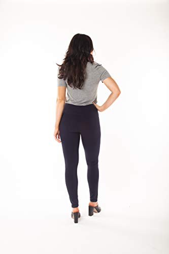 Intro Tummy Control High Waist Pull-On Cotton Spandex Leggings X-Large Navy