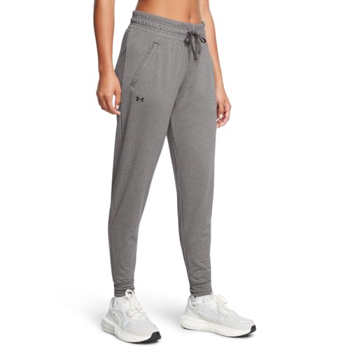 Under Armour Women's Tech Pants - Charcoal Light Heather / Black / Medium