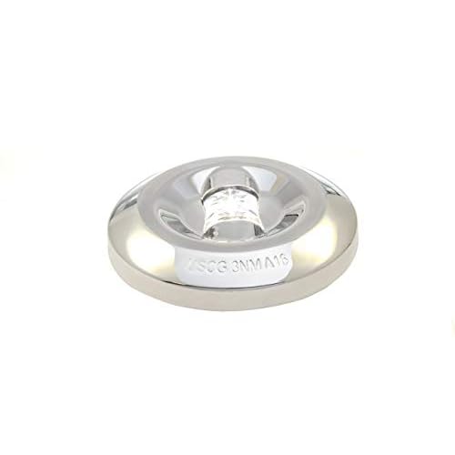 attwood 6556-7 Universal Watertight Marine Boat LED Round 3 Nautical Mile Transom Light