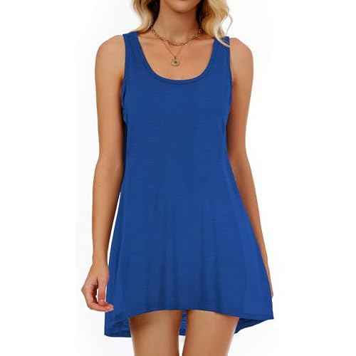 CHICGAL Swimsuit Coverup for Women Summer Sleeveless Beach Dress Tank Bikini Bathing Suit Cover Up
