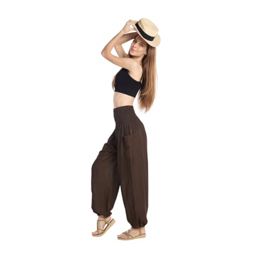 High-Waisted Boho Yoga Pants for Women - Tranquil Threads Harem Style