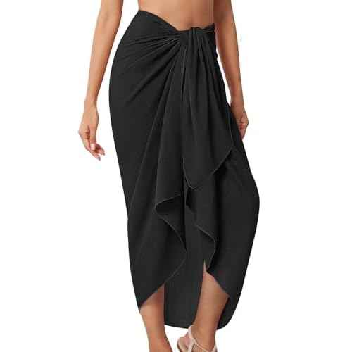 QIANXIZHAN Women's Swimsuit Cover Up,Beach Sarong Wrap Bottom Coverup for Women Short Skirt