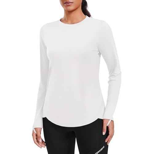 PINSPARK Women Sun Shirt Long Sleeve Quick Dry Hiking Shirts with Thumbholes UPF 50+ Workout Tops for Outdoor Running