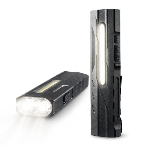 T9PRO Rechargeable 1500 Lumens Flat Pocket Flashlight with Clip – Multi-Mode, Magnetic, USB-C