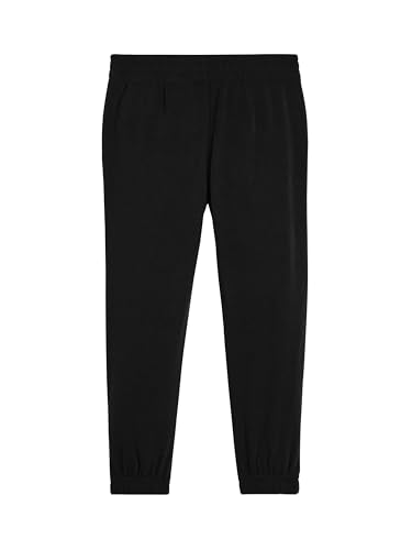 Girls' Fleece Joggers with Logo - Large, Black