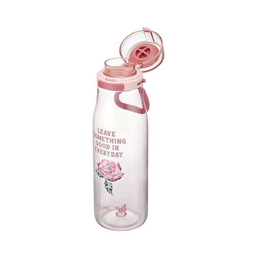 Dolly Parton Pink Rose Water Bottle 24oz Leakproof Flip Lid & Handle