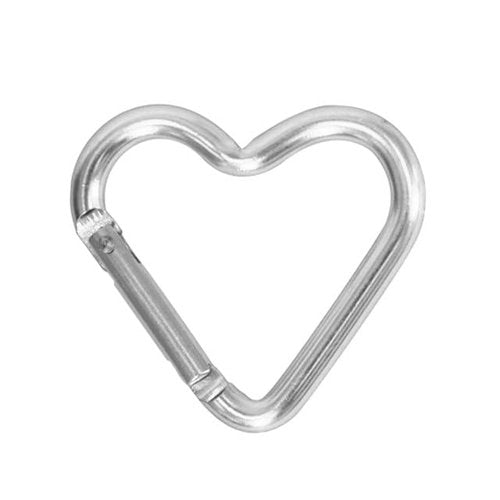 Heart Shaped Carabiner Clip Aluminum Alloy Keychain Clip Spring Snap Hook Camping Backpack Clips Heavy Duty Carabiner Lightweight Aluminum Alloy Keychain Clip Backpack Carabiner Rustproof Accessories