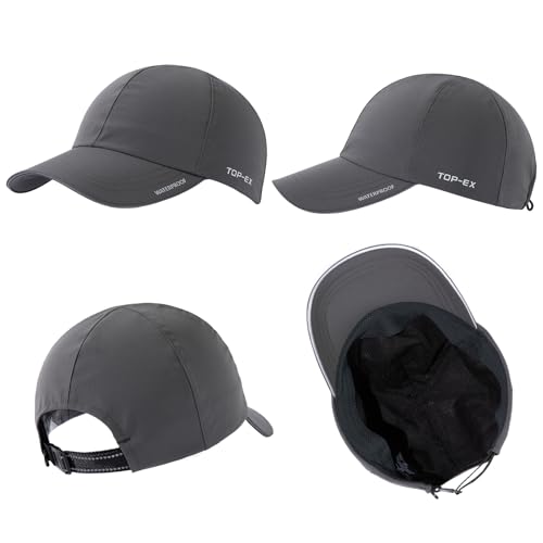 Oversized XL XXL Waterproof All Weather Performance Running Cap Recycled Unstructured Baseball Hat Urban Storm