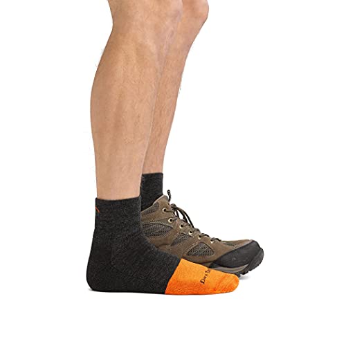 Darn Tough Vermont Steely Quarter Midweight Cushion Socks Large Graphite
