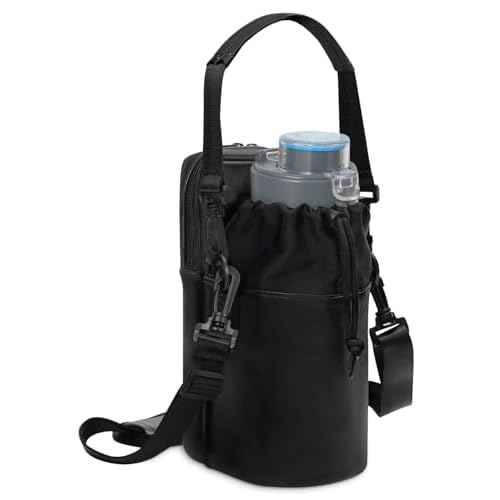 Wandering Nature Water Bottle Holder with Strap 32oz Insulated Water Bottle Carrier Sling Bag with Phone Pocket Water Bottle Pouch for Hiking Walking(Patent Pending)¡¦