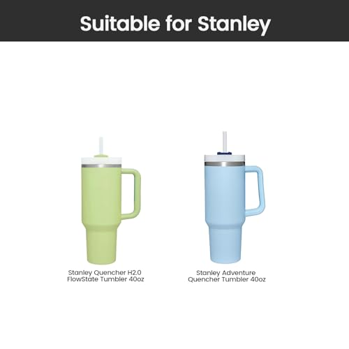 Silicone Boot Cover for Stanley Cup Accessories,Silicone Water Bottle Sleeve for Stanley Quencher H2.0 and Quencher Adventure Tumbler 40 oz Cup (40oz, Black)