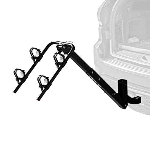 Retrospec Lenox 2-5 - Bike Hitch Rack for Cars, Trucks, SUVs with 2¡± Hitch | Foldable Steel Frame with Anti-Rattle Adapter, Tie Down Cradles and Straps - Fits Most Frames