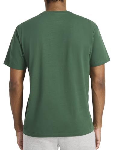 Men's Lightweight Stretch Cotton Crewneck T-Shirt - Medium Pineneedle Vector Embroidery