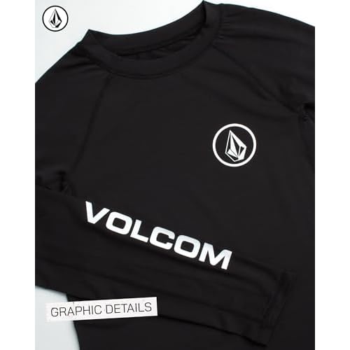 Volcom Boys Swim Shirt - UPF 50+ Long Sleeve Rash Guard for Boys - Quick Dry Kids Swimwear Sun Protection Swim Shirts