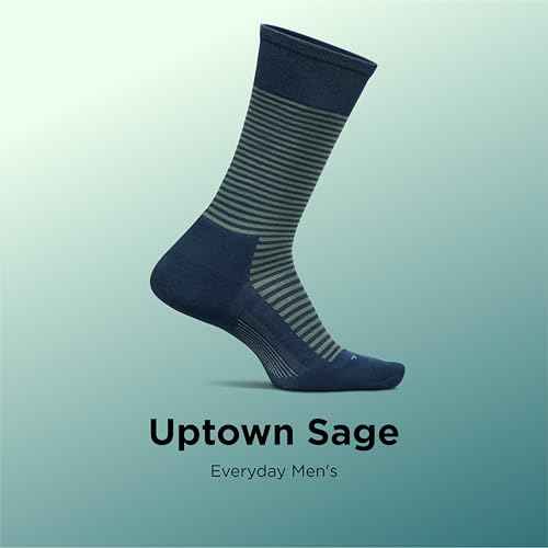 Feetures Everyday Max Cushion Crew Sock for Men - Moisture-Wicking Socks