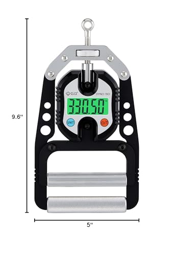 (NEW) GD DYNO-200 Digital Hand Dynamometer Grip Strength Measurement Electronic Hand Grip Strength Tester Grip Strengthener Hand Exerciser 440 Lbs (200 Kgs)