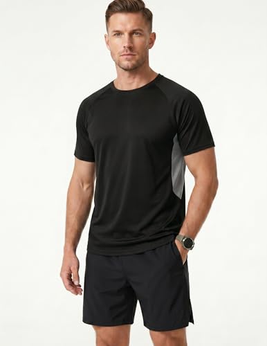 X-Large Workout Shirts for Men - Short Sleeve Gym T-Shirts Pack of 3