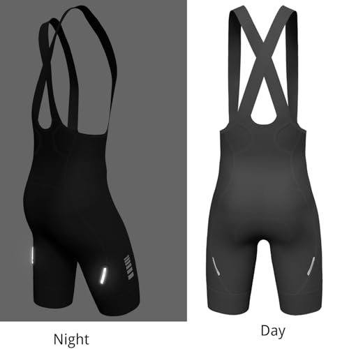Men's Cycling Bib Shorts 3D Padded Bike Shorts Quick-Dry High Stretch Black X-Large