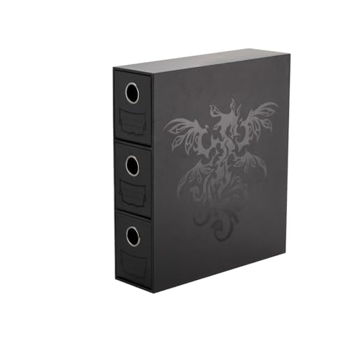 Dragon Shield Fortress TCG Card Storage Drawers - 3 Vertical Black