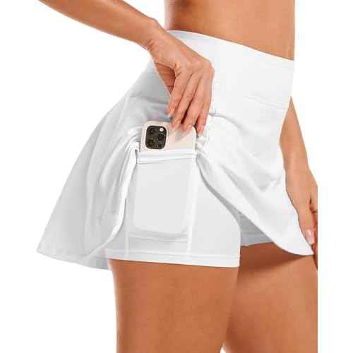 Stelle Women's Tennis Golf Skirts High Waisted with Pockets Inner Shorts for Athletic Skorts Sports Running Pickleball