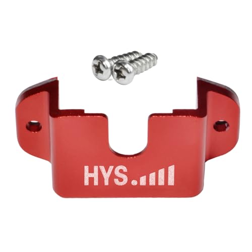 HYS Single Side Radio Car Mount, Universal Ham CB Radio Microphone Mic Hanger Holder Mounting Kit with Screws for Handheld CB & VHF UHF Handheld Radios&Shoulder Speaker Mic(Red-1pc)