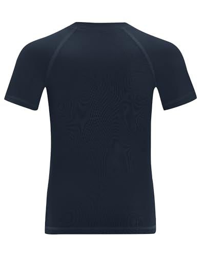Blueleaf Boys Compression Shirt 3 Pack Short Sleeve Youth Athletic Undershirt - Black, White, Navy, Large