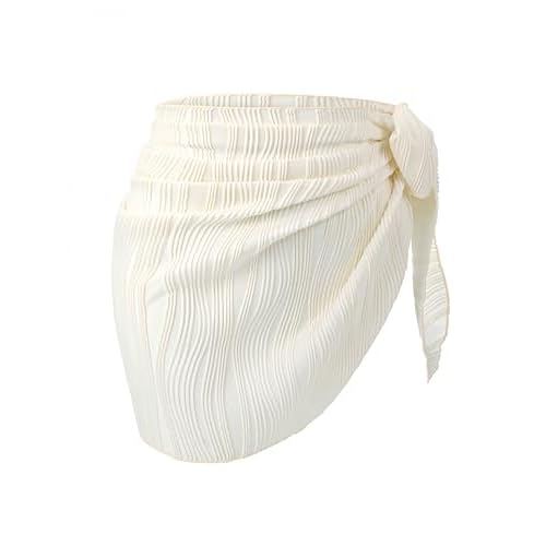 Geyoga Women Sarong Coverups Beach Skirt Triangle Shawl Wraps Short Bikini Skirt Bathing Suit for Swimwear