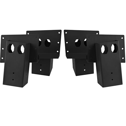 Heavy Duty Deer Stand Brackets 4x4 with Screws Black Pack of 4