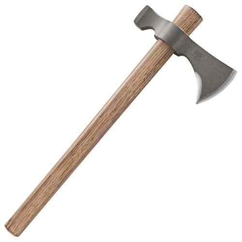 CRKT Woods Chogan Tomahawk Axe: RMJ T-Hawk Lightweight Outdoor Camping Axe with Hammerhead, Forged Carbon Steel Blade, and Hickory Wooden Handle 2730