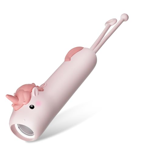 Kids Flashlight Rechargeable, LED Flashlight for Boys & Girls, Unicorn Toys for Girls Age 4-6, Pink Unicorns Flashlights for School Kid for Camping & Outdoor Adventures, Birthday Gift, 1Pack
