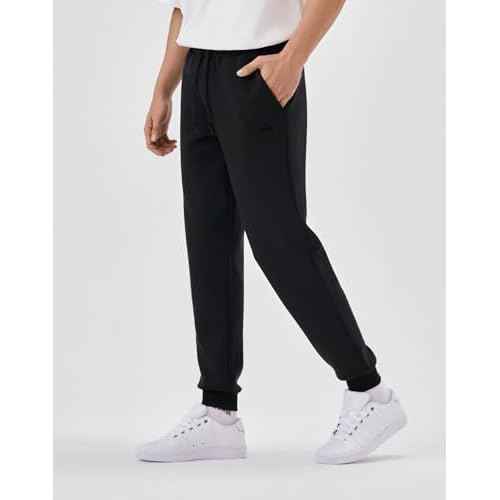 K-Swiss Men's Sweatpants with Pockets - Lightweight & Breathable Joggers for Men, Cuffed Track Pants for Casual Lounge