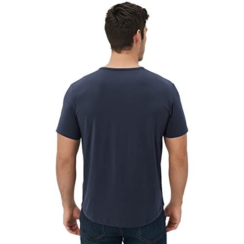 Men's Ultra-Soft Bamboo Viscose Curved Hem T-Shirt - X-Large Navy