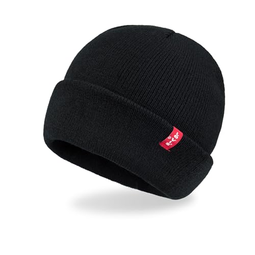Levi's Men's All-Season Hero Beanie Soft Knit Cuffed Winter Hat, Warm & Comfortable Everyday Style