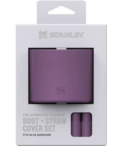 Stanley Quencher Boot and Straw Cover Cap Set - Dark Lilac 40 Oz BPA-Free