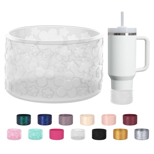 Transparent Flower Gradient Silicone Boot for Stanley 40/30oz Tumbler