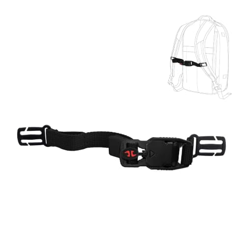 Black Magnetic Quick-Release Sternum Strap for Backpack with FIDLOCK Link - 8TIMBER