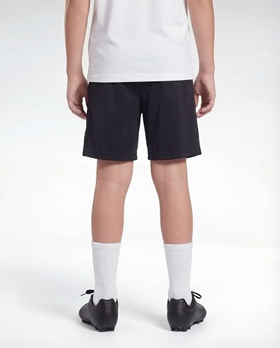 Boys' 4 Pack Mesh Shorts for Basketball, Soccer, Sports - Large Black Navy Grey