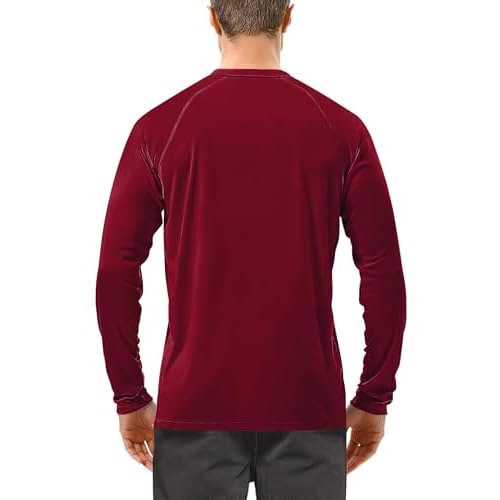 Roadbox Mens UPF 50+ UV Sun Protection Shirts Outdoor Long Sleeve SPF Rash Guard for Fishing Hiking Swimming Running