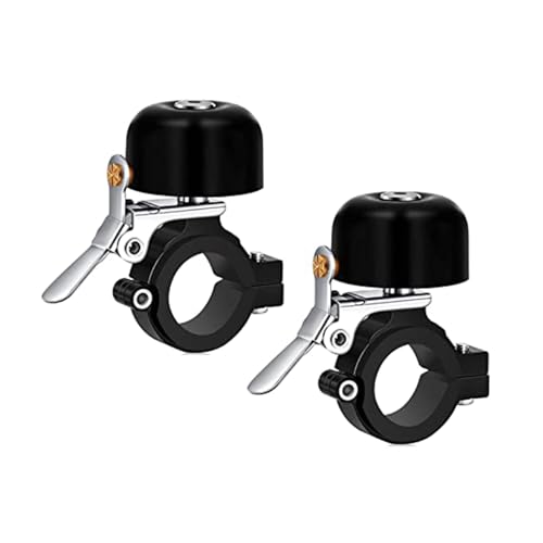 Black Brass Bicycle Bell for Road & Mountain Bikes Loud Retro Handlebar Accessory