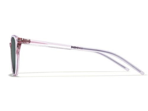 ROKA Lola Ultra Light Retro-Inspried Cateye Sunglasses - Crystal Rose Frames - Dark Carbon Polarized Lens
