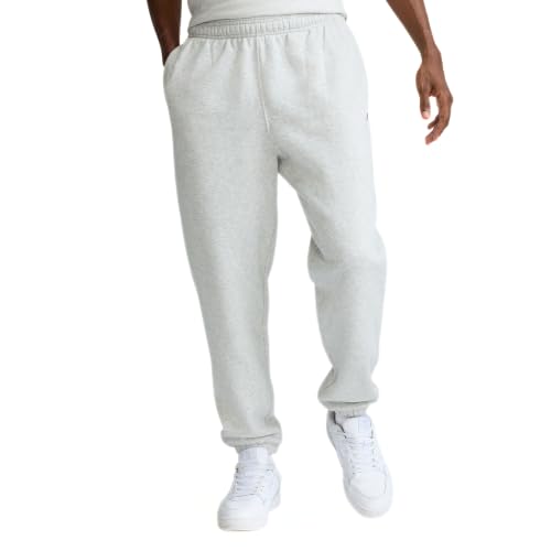 Champion Men's Cinched-Bottom Fleece Sweatpants Large Oxford Gray - C Logo