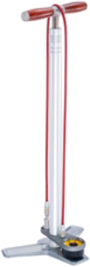 Super Pista Ultimate Floor Pump - Hiro Edition | 160psi Gauge, Braided Steel Hose, Rosewood Handle