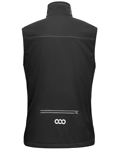 Men's Windproof Lightweight Golf Vest Outerwear - Large, Black